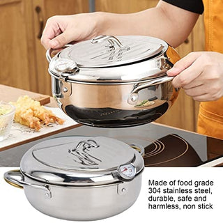 SteelFry – Stainless Steel Fryer Pot with Thermometer
