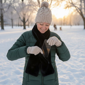 Holiday Mega Sale Save 50%🔥Faux Fur Pull-Through Scarf with Hidden Zipper Pocket