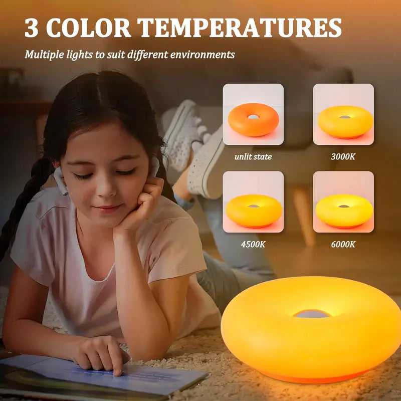 GlowNest – Touch-Control Doughnut Ambient Lamp