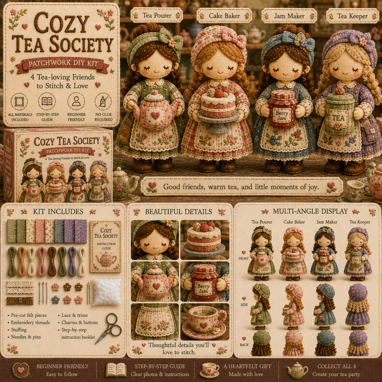 StitchTales – Patchwork Doll Sewing Kit