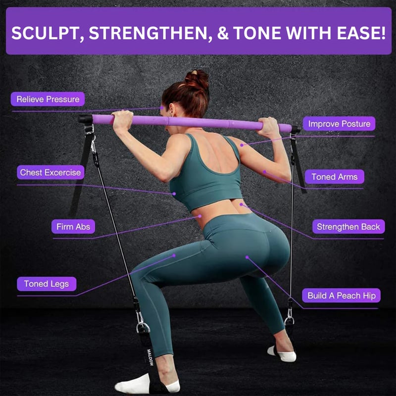 CoreSculpt - Ultimate Pilates Bar Set for Full Body Fitness