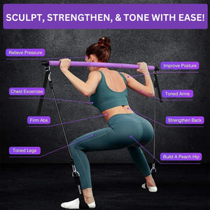 CoreSculpt - Ultimate Pilates Bar Set for Full Body Fitness