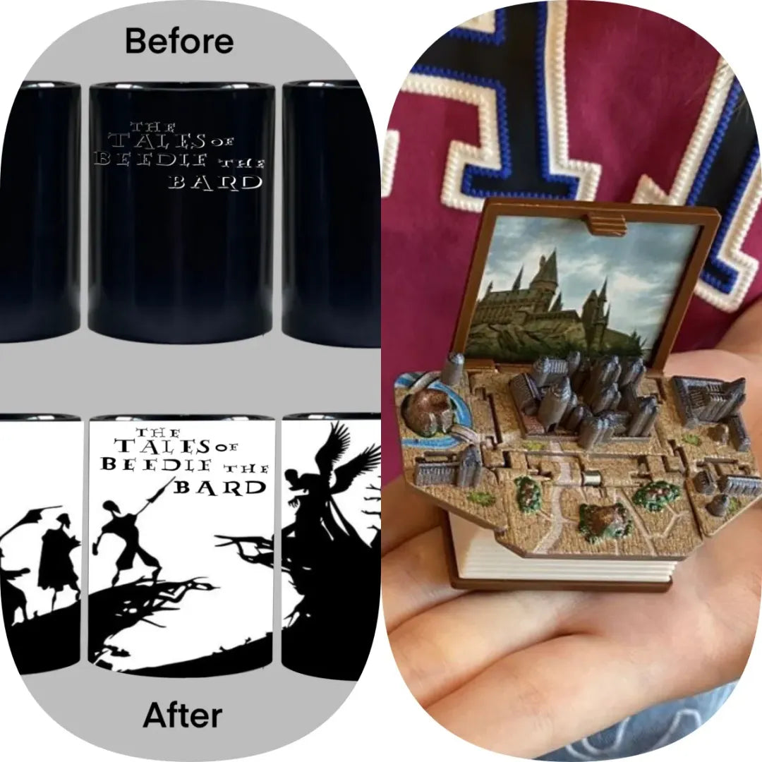 InkCharm – Hand-Drawn Peverell Brothers Mug