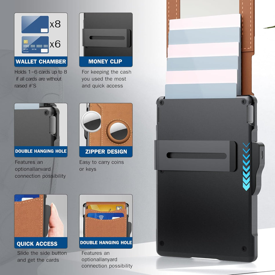 VaultOne - Premium RFID AirTag Wallet