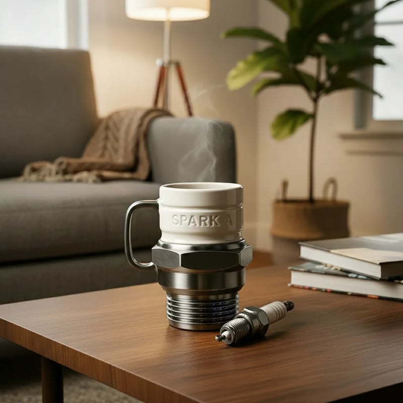 PistonPerk - Spark Plug Mug for True Engine Lovers