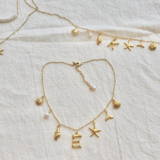 WaveCharm – Surfer Girl Initial Necklace