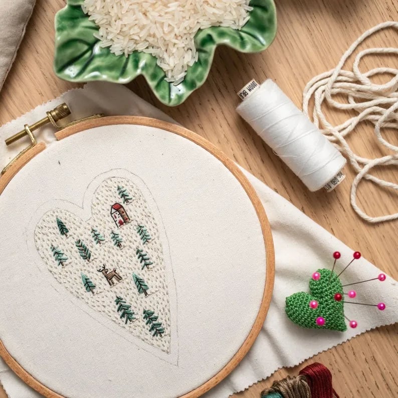 StitchHeart – DIY Embroidered Ornament Kit