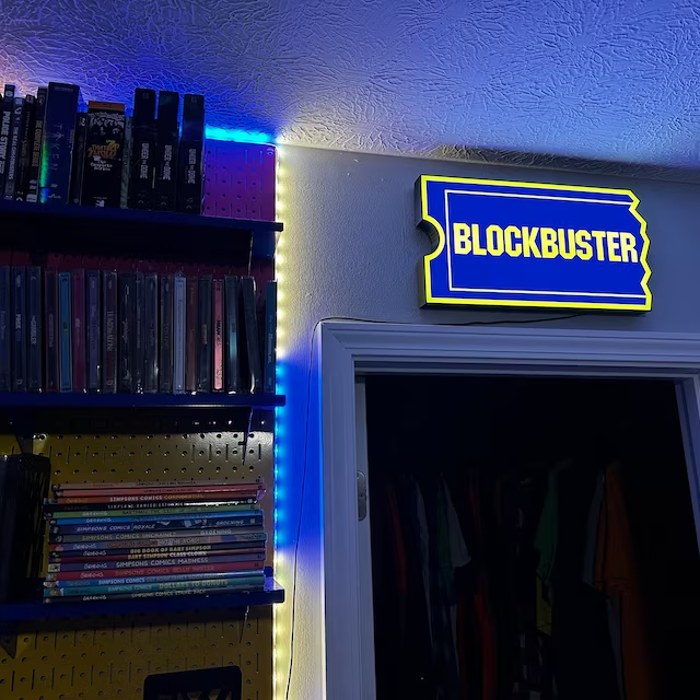 Blockbuster Video Sign LED Lightbox