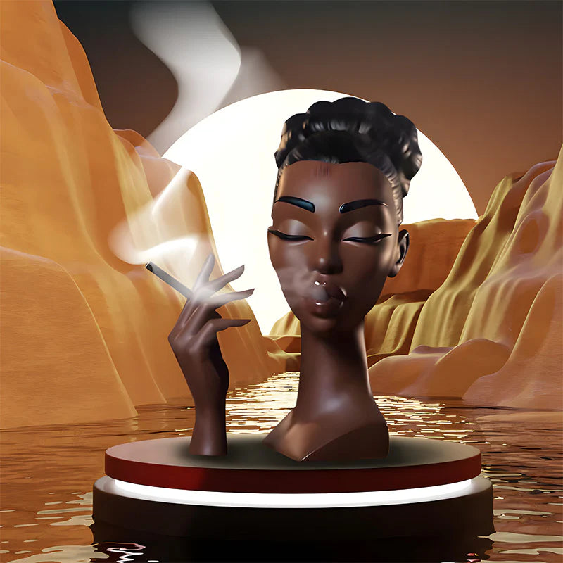 CalmCharm - Creative Lady Smoking Cones Decor