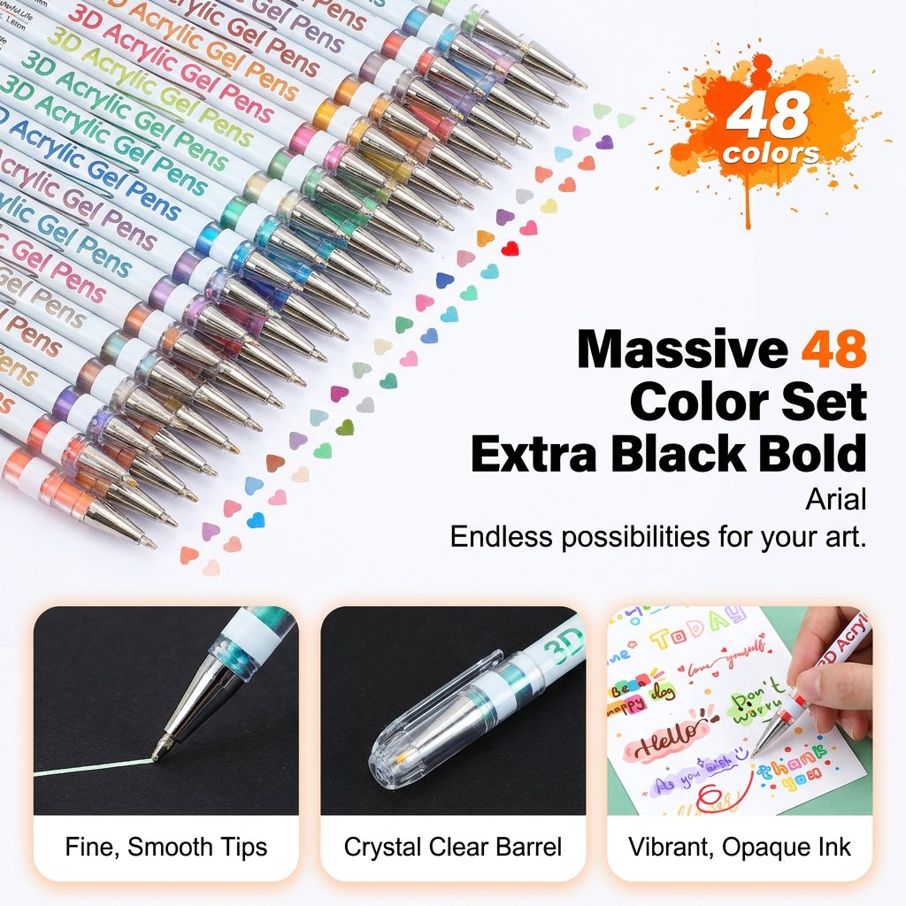 ColorGlow – Professional Acrylic Gel Pen Set