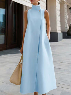 LinenBloom – Sleeveless Casual Cotton Linen Dress