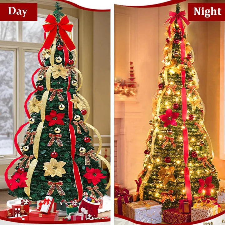 ScarletShine – Pop-Up Red Christmas Tree Set