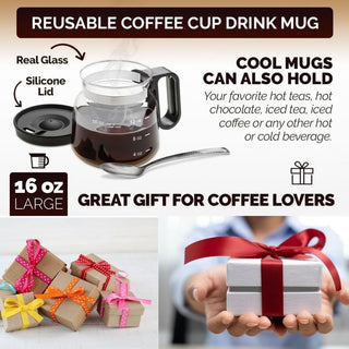 BrewVista – Coffee Pot Style Glass Mug