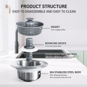 PlumbGuard - Smart Bounce Core Drain Strainer