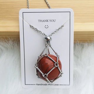 CrystalNest – Handmade Stone Holder Necklace
