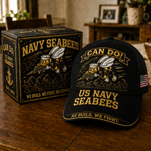 U.S. Navy Seabees “Can Do Spirit” Engineer Grade Commemorative Cap 🐝🇺🇸