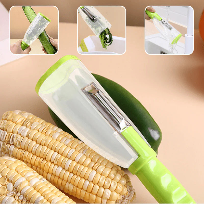 PeelMaster – Multifunctional Peeler with Storage Box