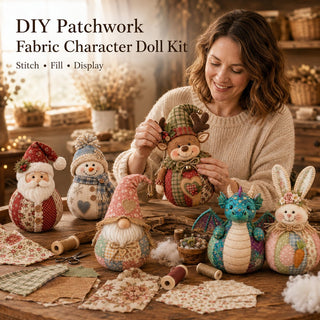 StitchBloom – Patchwork Fabric Doll DIY Craft Kit