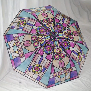 ClearVista | Hand-Painted Stained Glass Umbrella