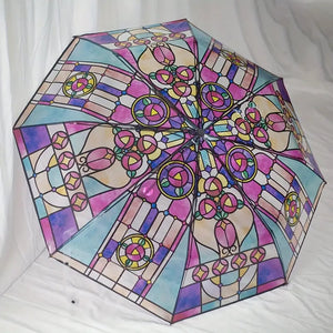 ClearVista | Hand-Painted Stained Glass Umbrella