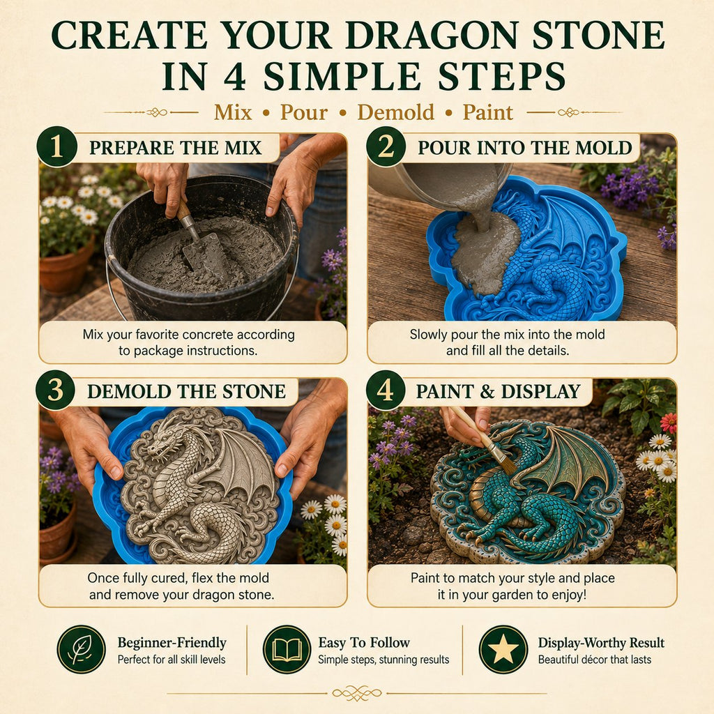 ✨Create Your Own Garden Art - Reusable Mold for Stepping Stones