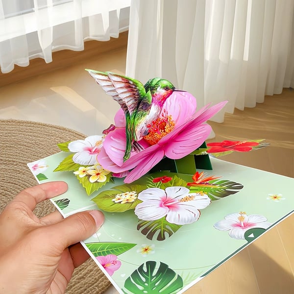 FlutterBloom - 3D Butterfly & Daisy Card