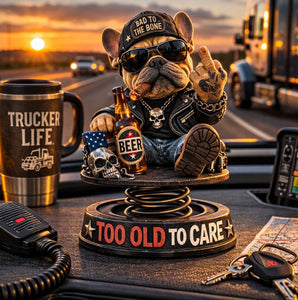 DashMood – “Too Old To Care” Dashboard Bobblehead