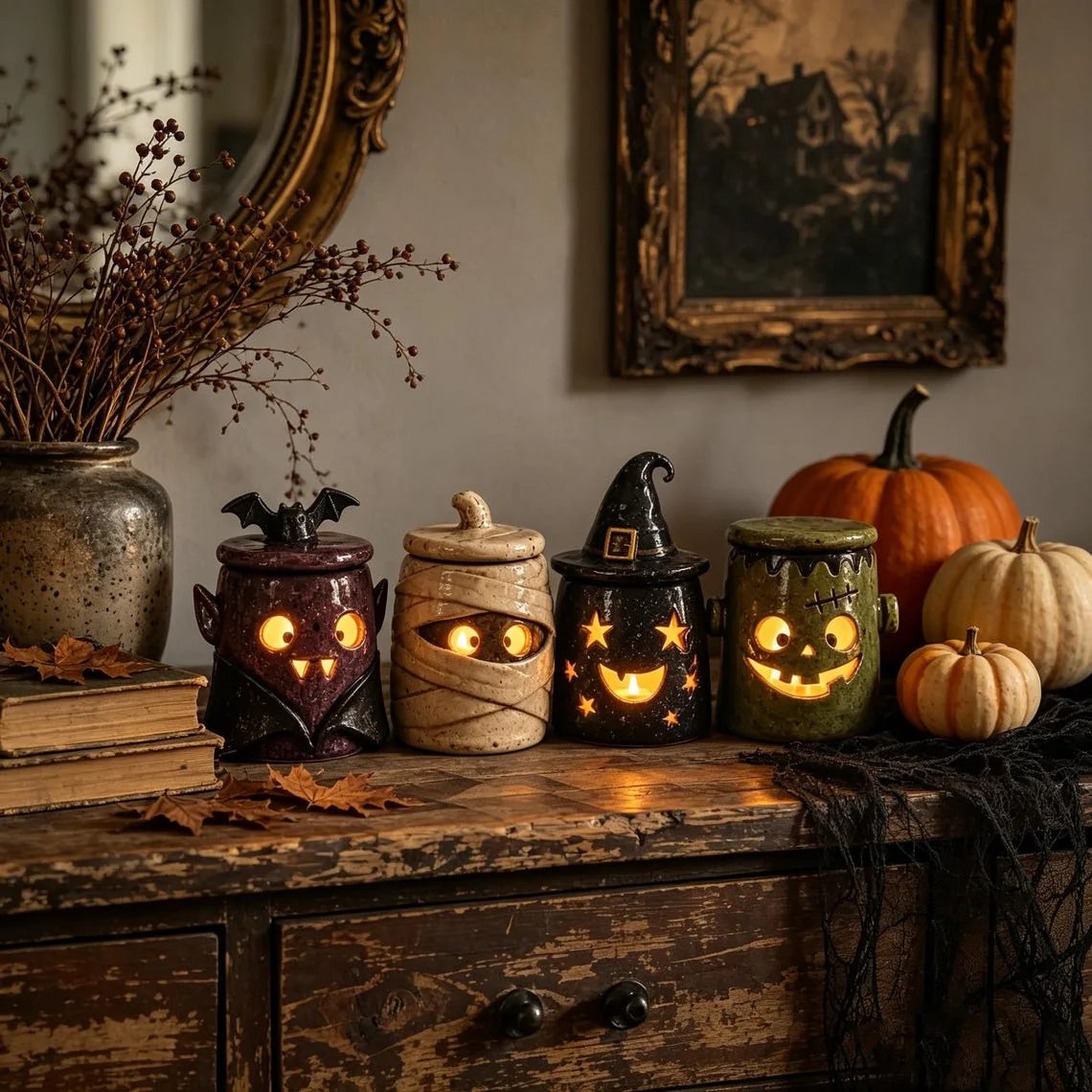 GlowGuard – Handcrafted Artisan Monster Tea Light Holder