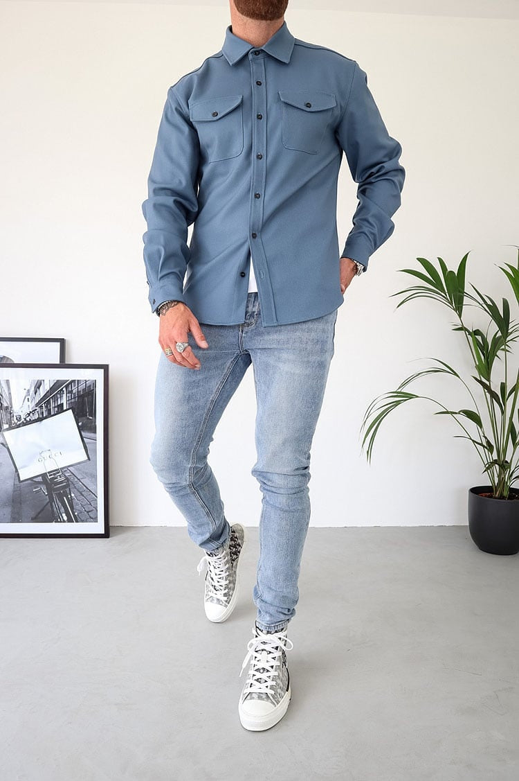 LuxeLayer – Casual Button Down Shirt Jacket