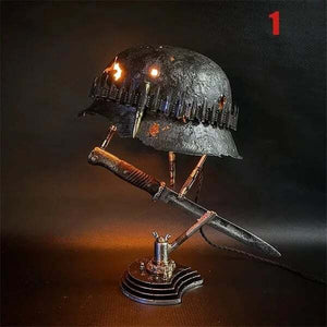 Heritage Luminary - Stahlhelm Helmet Table Lamp marnetic