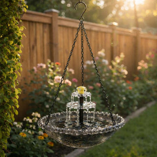 SolarCascade – Hanging Bird Bath Fountain
