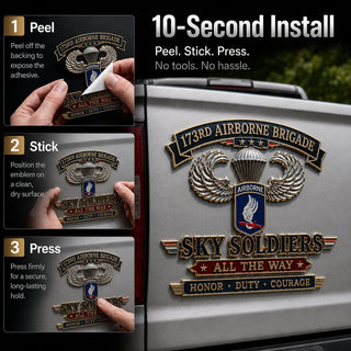 🏆Last Day Promo: 49% OFF! 🪂173rd Airborne Brigade Sky Soldiers Commemorative Metal Car Emblem