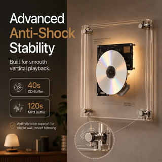 ClearTune – Transparent Wall-Mounted CD Player