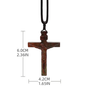 SacredTimber -  Handcrafted Wooden Cross Necklace