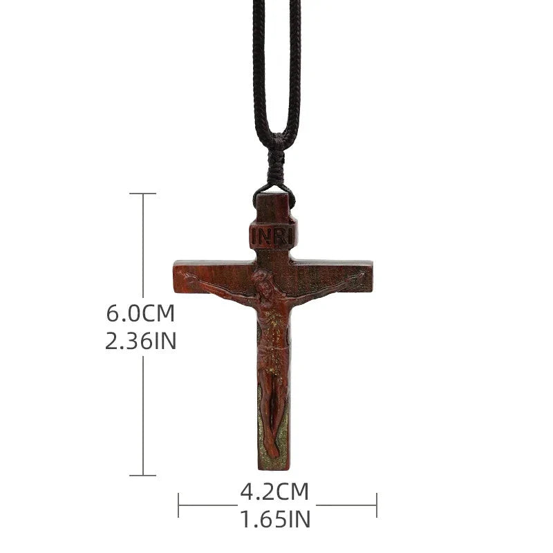 SacredTimber -  Handcrafted Wooden Cross Necklace