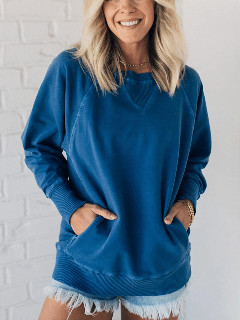 SoftHaven | Textured Rib Pullover for Everyday Comfort