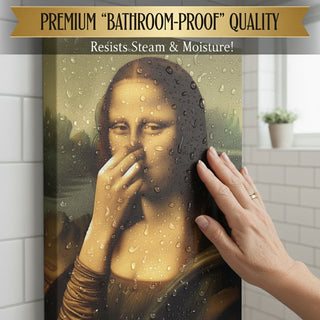 Renaissance Lady Holding Nose Bathroom Canvas Art