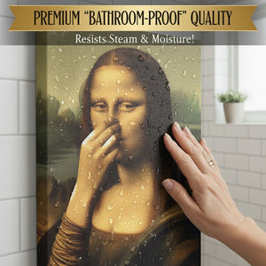 Renaissance Lady Holding Nose Bathroom Canvas Art