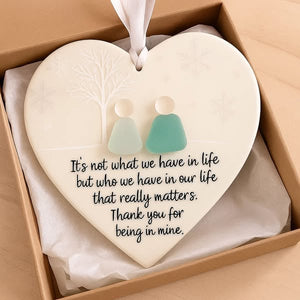AquaHeart – Handcrafted Sea Glass Friendship Decor