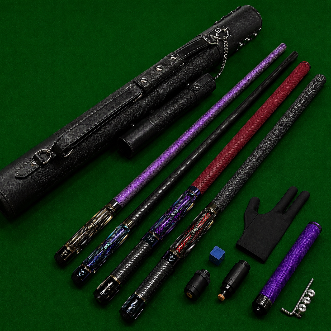 StrikeCore – Carbon Fiber Pool Cue Set