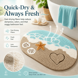 Ocean-Inspired Premium Microfiber Bath Rug