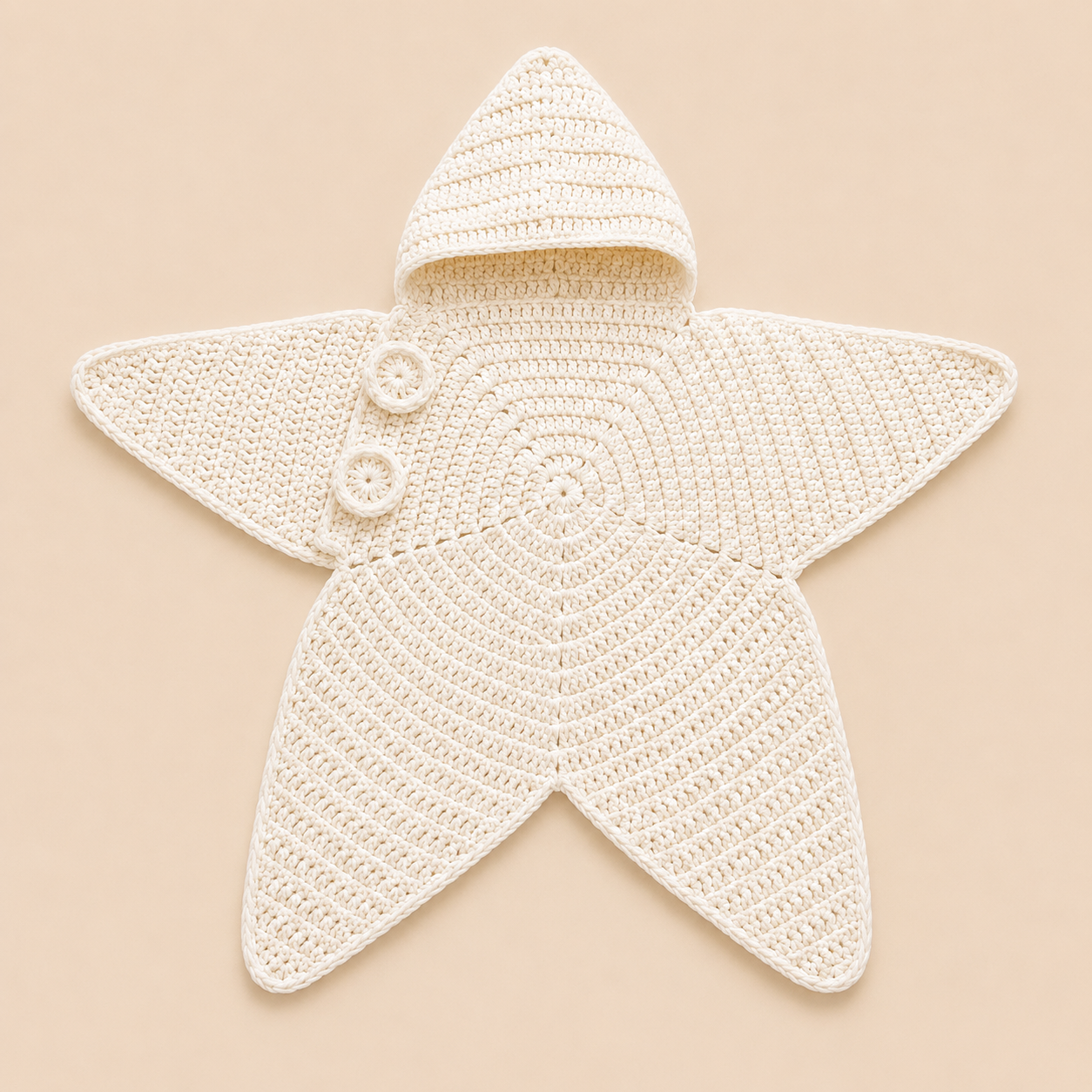 LittleLuna – Hooded Crochet Baby Comfort Blanket