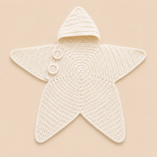LittleLuna – Hooded Crochet Baby Comfort Blanket