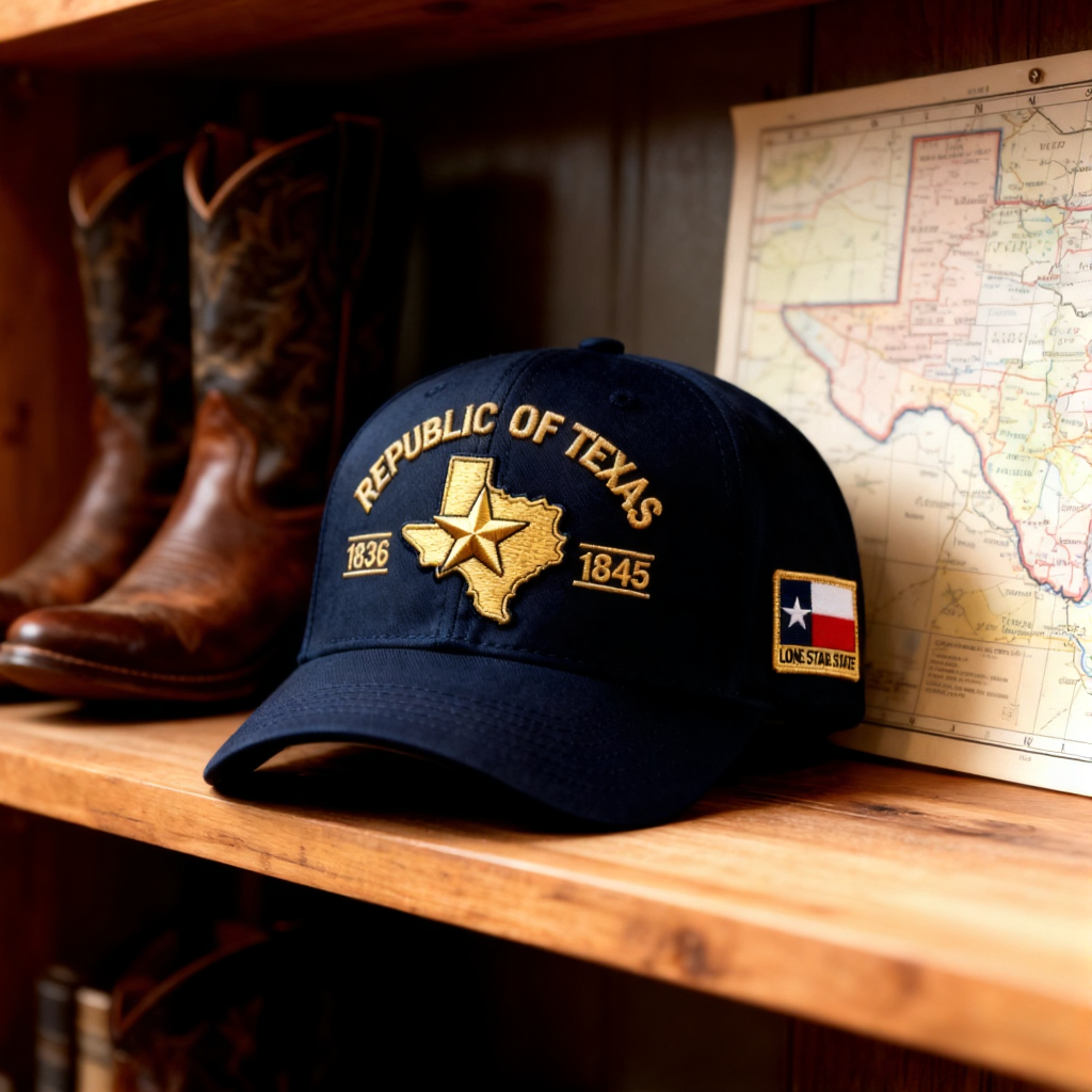 Republic of Texas Embroidered Hat