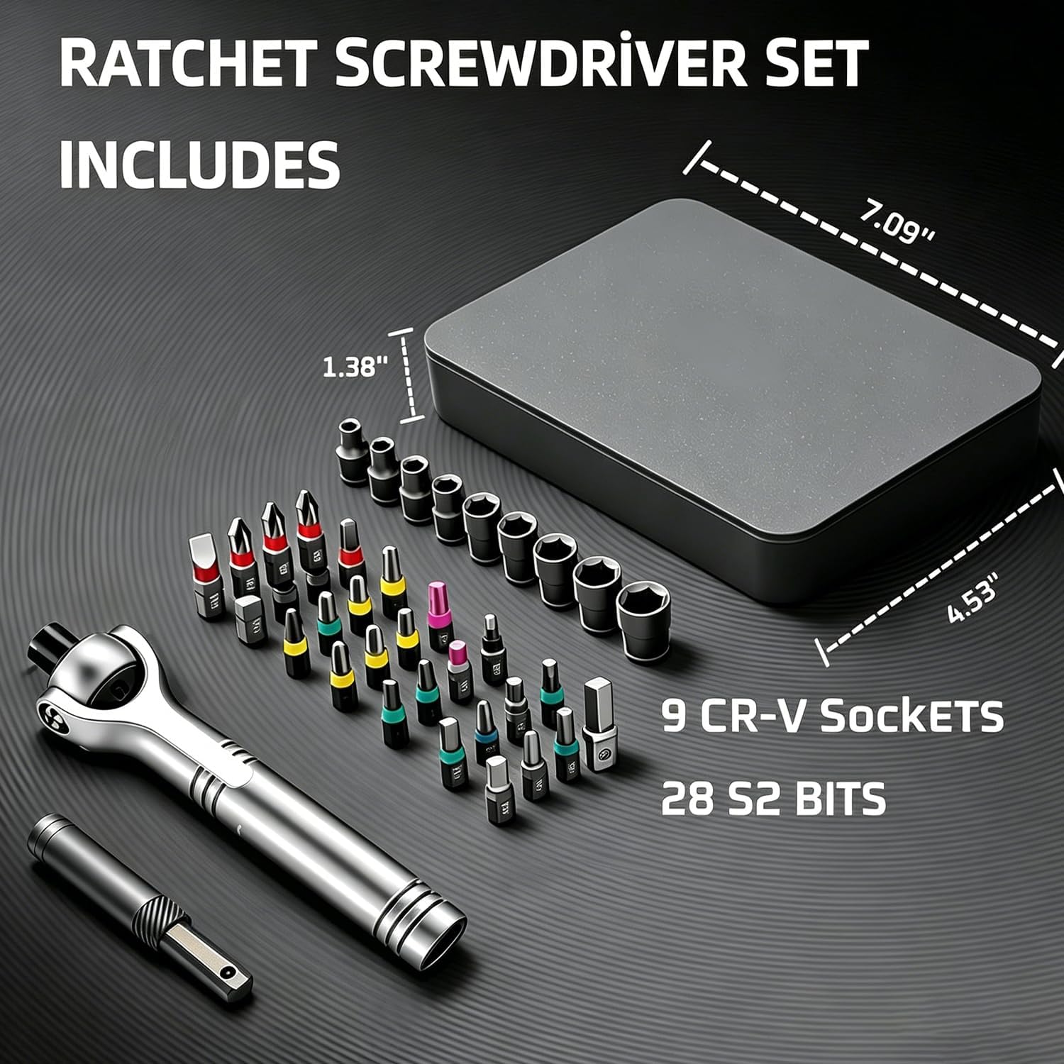 TorquePro – 40-in-1 Ratchet Screwdriver Set