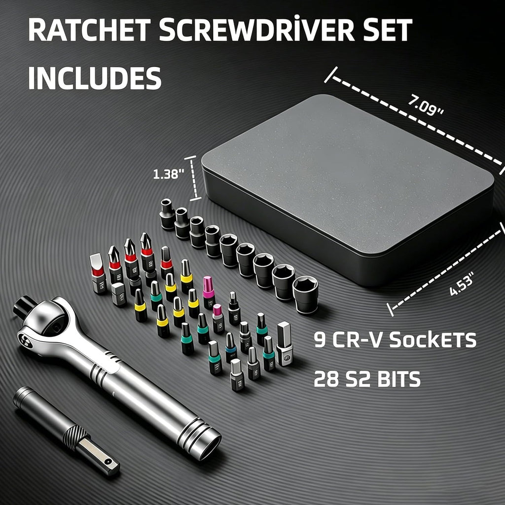 TorquePro – 40-in-1 Ratchet Screwdriver Set