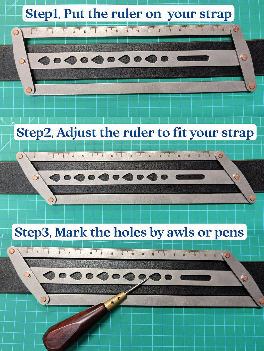 CraftAlign – Stainless Steel Leathercraft Alignment Tool