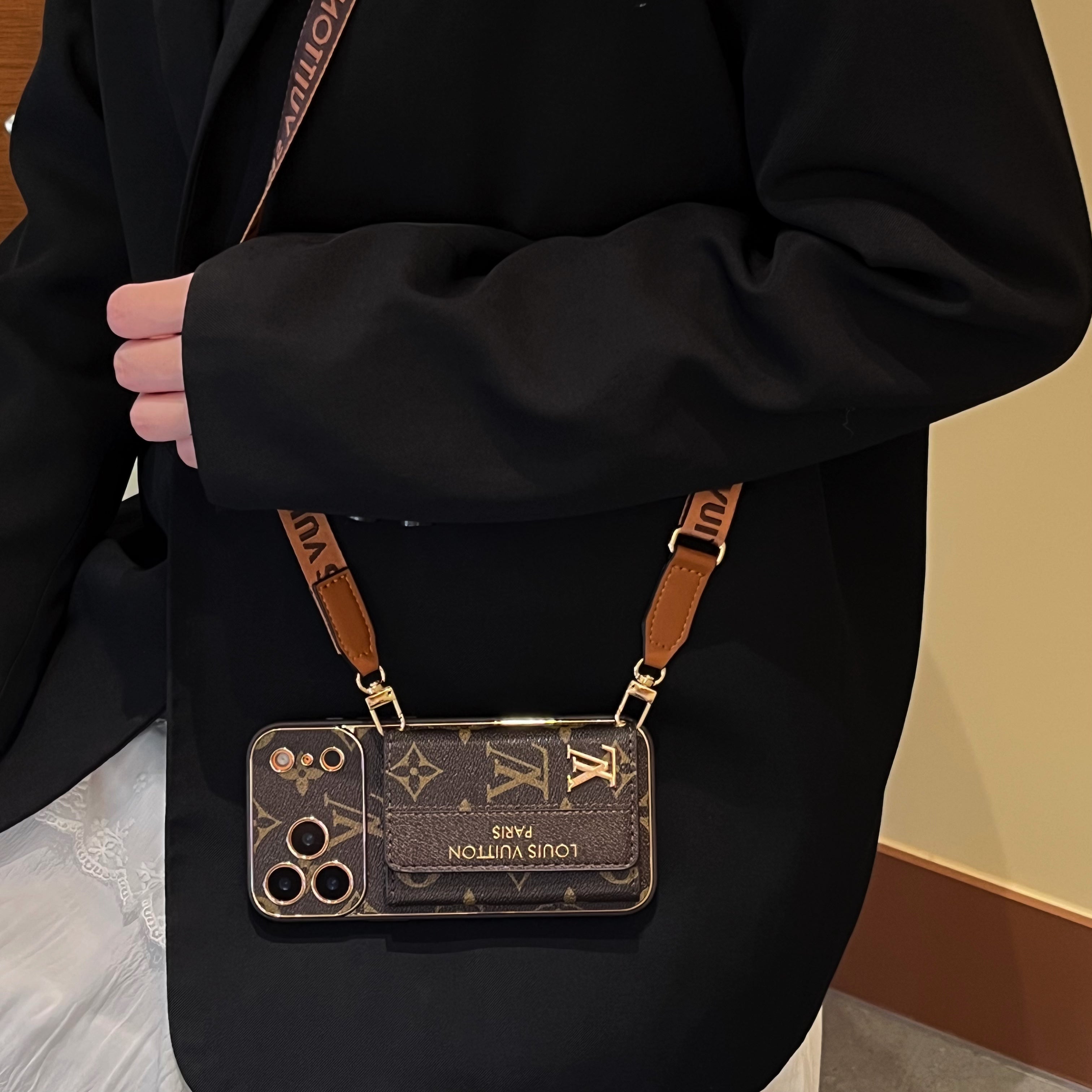 GlamPouch - Designer Monogram Phone Case with Strap