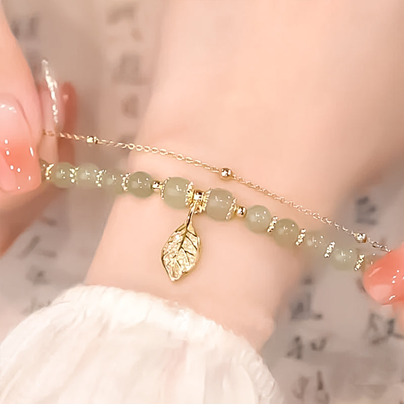 LeafLuxe – Hetian Jade Bracelet