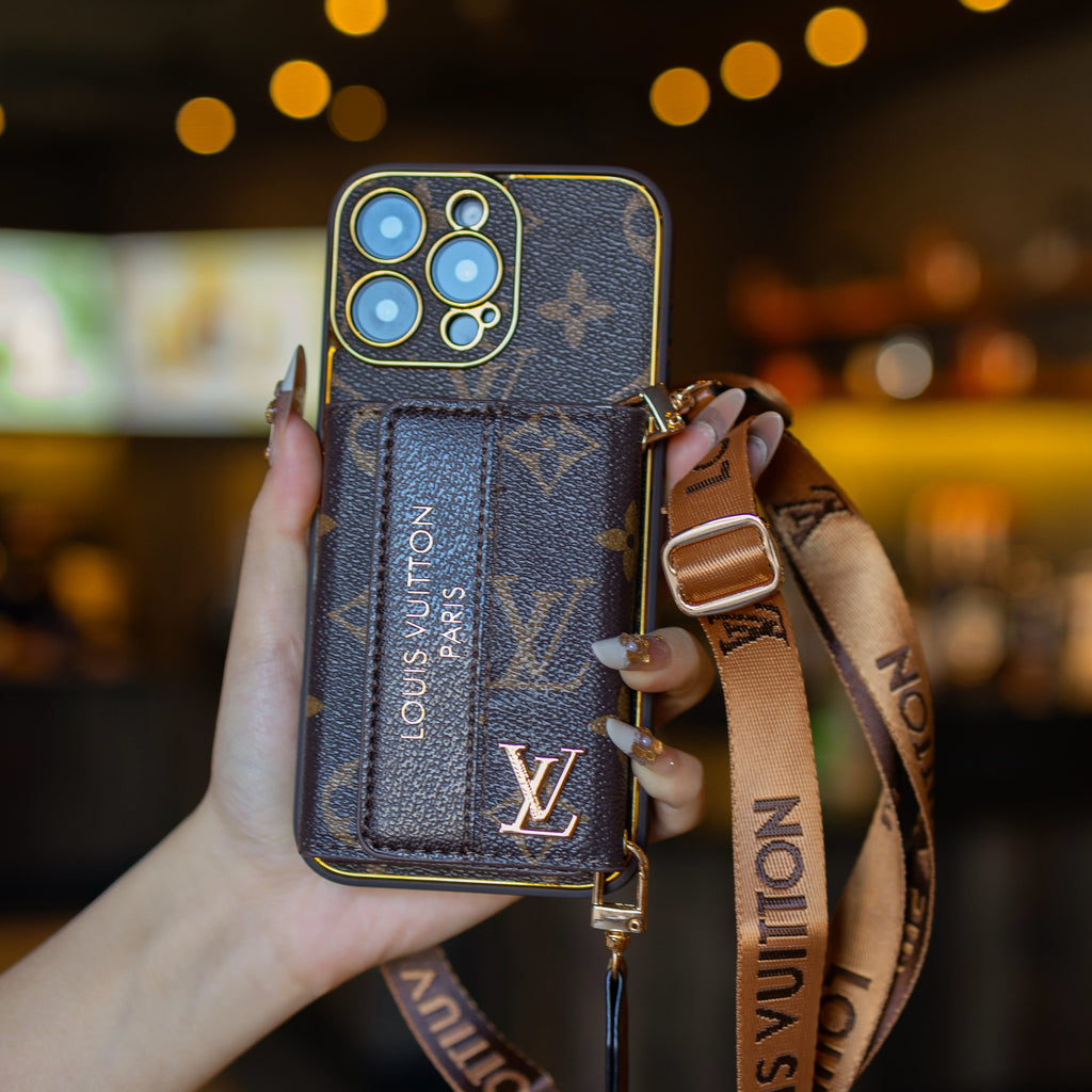 GlamPouch - Designer Monogram Phone Case with Strap